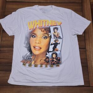 Whitney Houston White Unisex Tee "Whitney" - Size Large